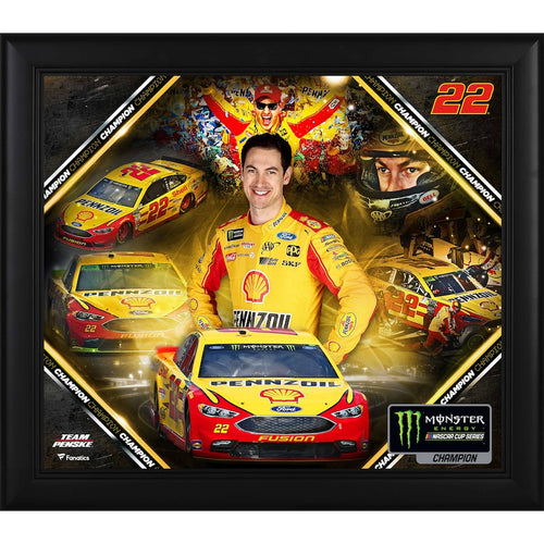 Joey Logano Framed 15'' x 17'' 2018 NASCAR Monster Energy Cup Series Champion Collage