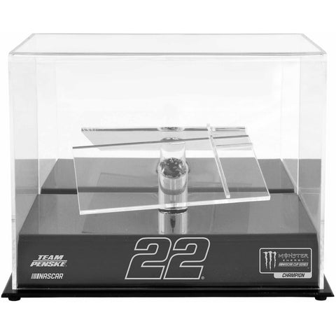 Joey Logano 2018 Monster Energy NASCAR Cup Series Champion Engraved 1:24 Die Cast Display Case