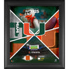 Miami Hurricanes Framed 15'' x 17'' Team Impact Collage with a Piece of Game-Used Jersey - Limited Edition of 500