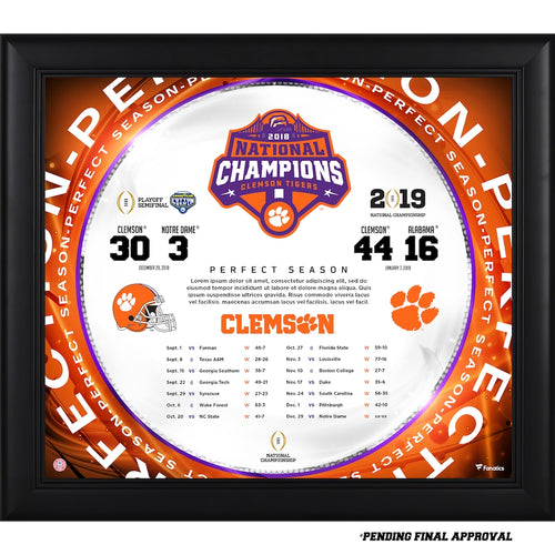 Clemson Tigers College Football Playoff 2018 National Champions Framed 15'' x 17'' Collage