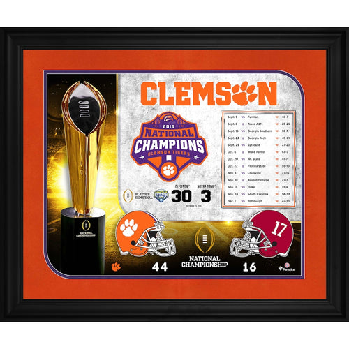 Clemson Tigers College Football Playoff 2018 National Champions Framed 20'' x 24'' Collage