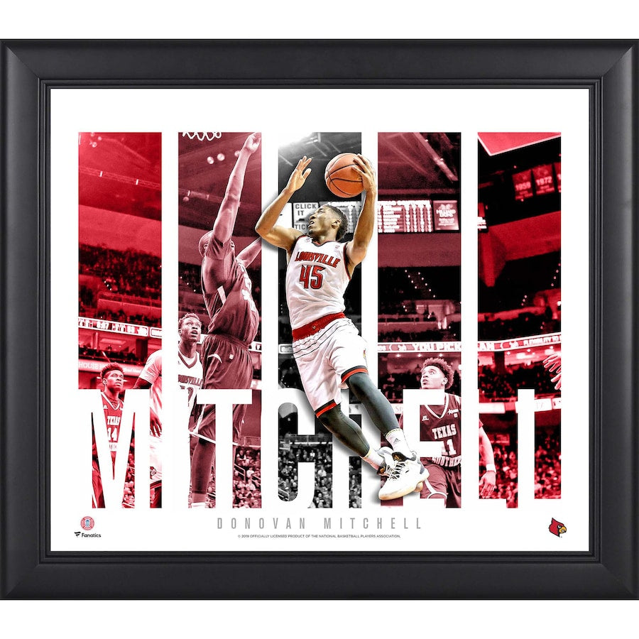 Donovan Mitchell Louisville Cardinals Framed 15'' x 17'' Player Panel Collage