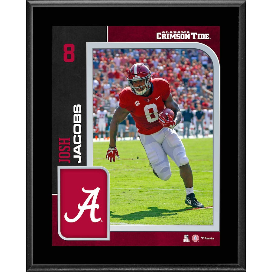 Josh Jacobs Alabama Crimson Tide 10.5'' x 13'' Sublimated Player Plaque