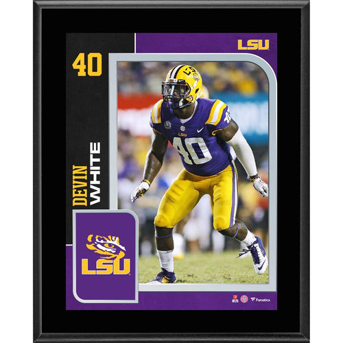 Devin White LSU Tigers 10.5'' x 13'' Sublimated Player Plaque