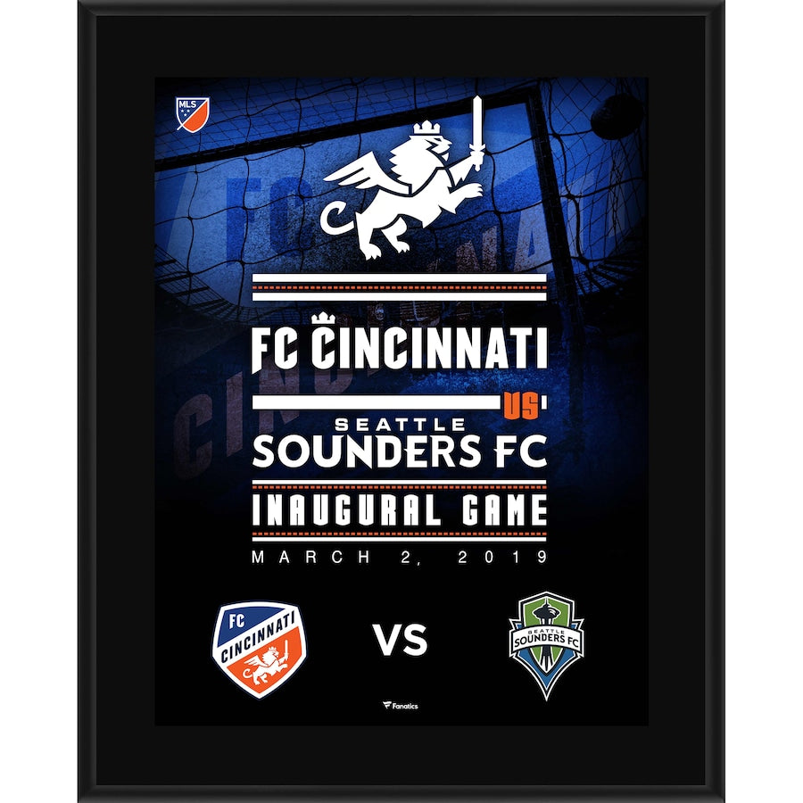 FC Cincinnati 10.5'' x 13'' Inaugural Game Sublimated Plaque