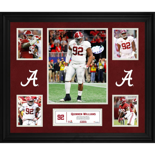 Quinnen Williams Alabama Crimson Tide Framed 23'' x 27'' 5-Photo Collage