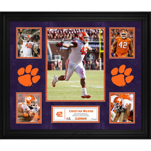 Christian Wilkins Clemson Tigers Framed 23'' x 27'' 5-Photo Collage