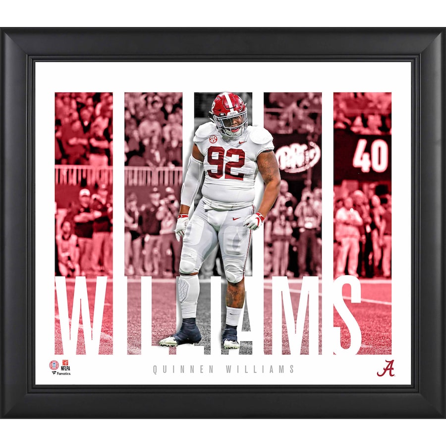 Quinnen Williams Alabama Crimson Tide Framed 15'' x 17'' Player Panel Collage