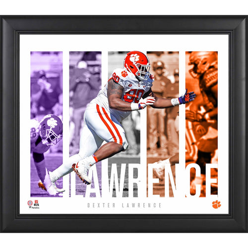 Dexter Lawrence Clemson Tigers Framed 15'' x 17'' Player Panel Collage