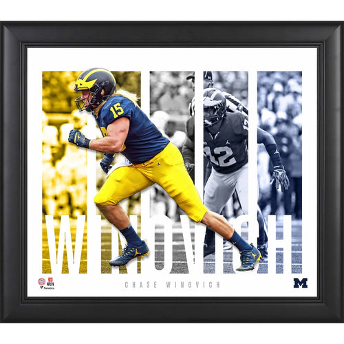 Chase Winovich Michigan Wolverines Framed 15'' x 17'' Player Panel Collage