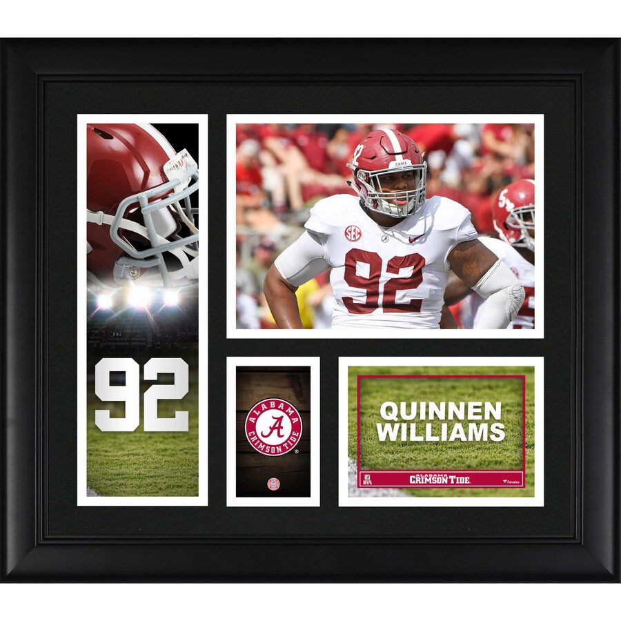 Quinnen Williams Alabama Crimson Tide Framed 15'' x 17'' Player Collage