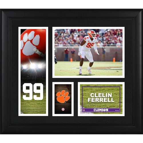 Clelin Ferrell Clemson Tigers Framed 15'' x 17'' Player Collage