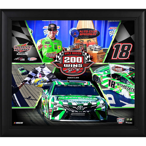 Kyle Busch Framed 15'' x 17'' 200 Career Wins Collage