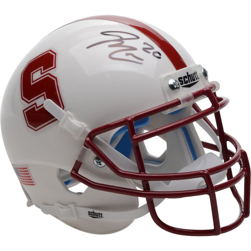 Bryce Love Stanford Cardinal Autographed Schutt Mini Helmet