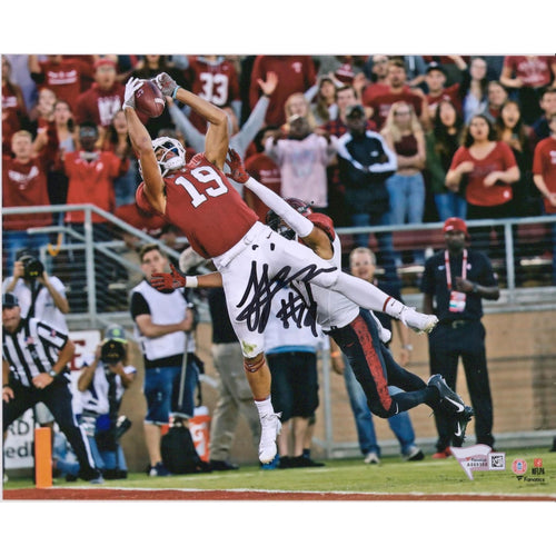 JJ Arcega-Whiteside Stanford Cardinal Autographed 8'' x 10'' Endzone Catch Photograph