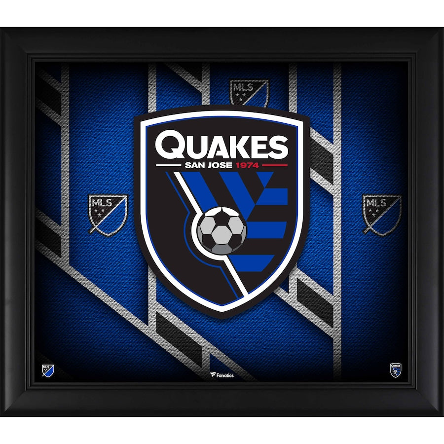 San Jose Earthquakes Framed 15'' x 17'' Team Threads Collage