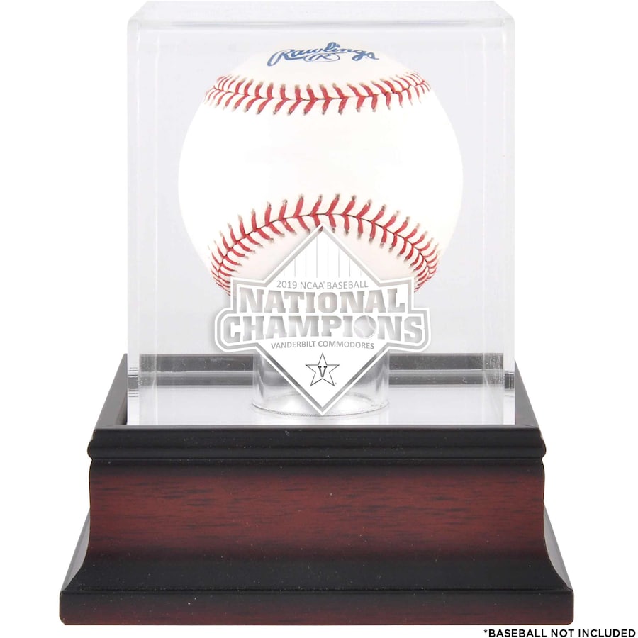 Vanderbilt Commodores 2019 NCAA Men's Baseball College World Series National Champions Mahogany Championship Logo Display Case
