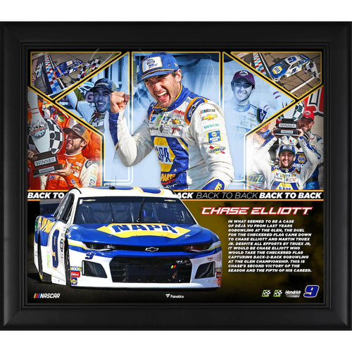 Chase Elliott Framed 15'' x 17'' 2019 Go Bowling at the Glen Race Winner Collage