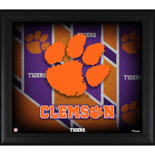 Clemson Tigers Framed 15'' x 17'' Team Threads Collage
