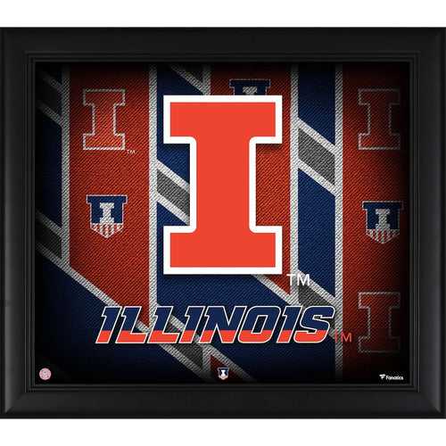 Illinois Fighting Illini Framed 15'' x 17'' Team Threads Collage