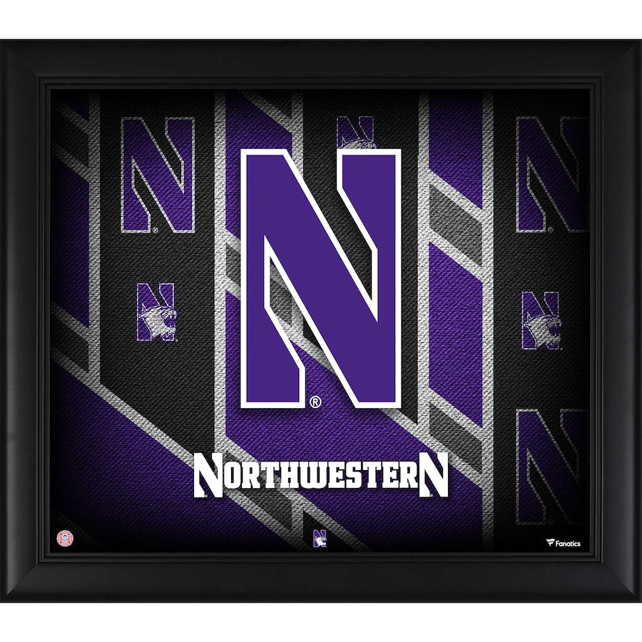 Northwestern Wildcats Framed 15'' x 17'' Team Threads Collage