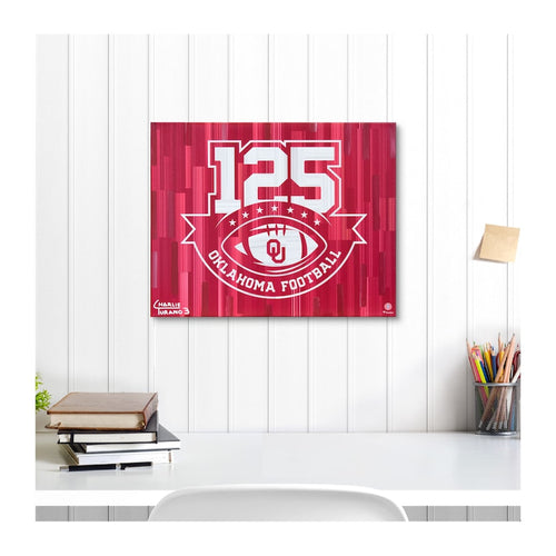 Oklahoma Sooners 16'' x 20'' ''125th Football Season'' Logo Gallery Wrapped Embellished Giclee