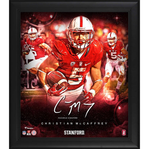 Christian McCaffrey Stanford Cardinal Framed 15'' x 17'' Stars of the Game Collage - Facsimile Signature