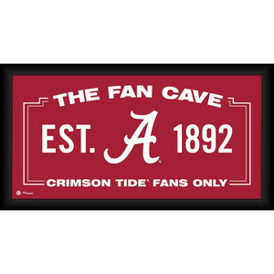 Alabama Crimson Tide Framed 10'' x 20'' Fan Cave Collage
