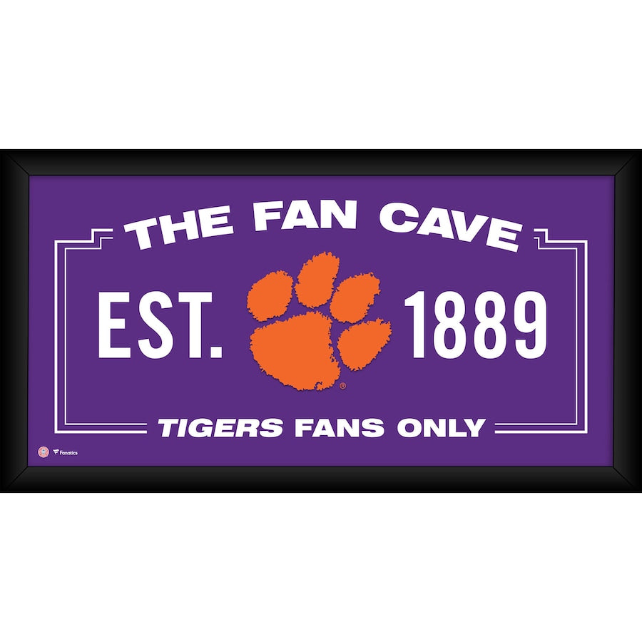 Clemson Tigers Framed 10'' x 20'' Fan Cave Collage