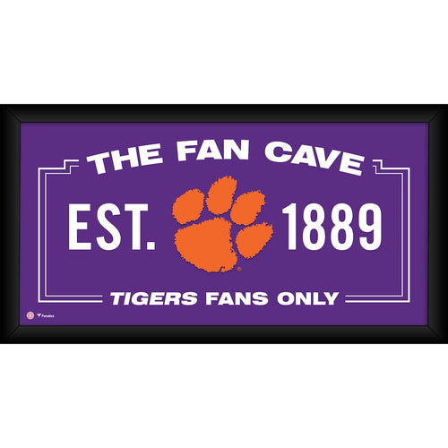 Clemson Tigers Framed 10'' x 20'' Fan Cave Collage