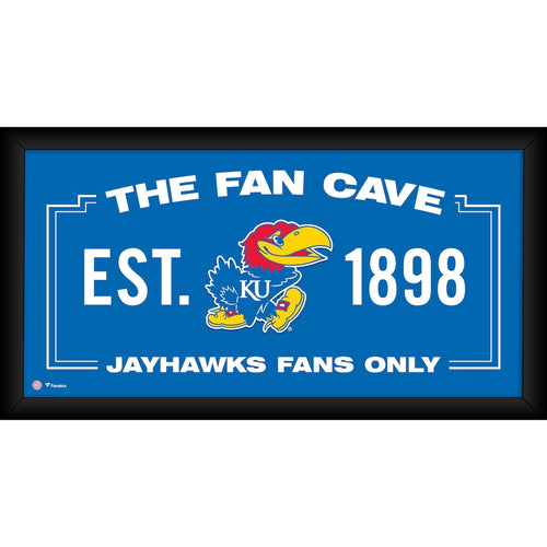 Kansas Jayhawks Framed 10'' x 20'' Fan Cave Collage