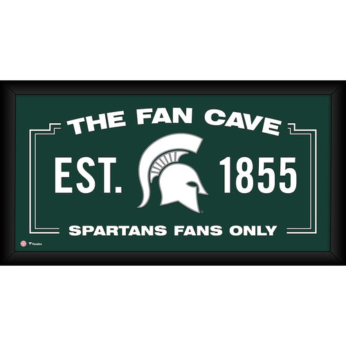 Michigan State Spartans Framed 10'' x 20'' Fan Cave Collage