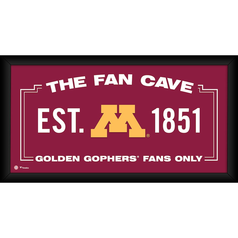 Minnesota Golden Gophers Framed 10'' X 20'' Fan Cave Collage 