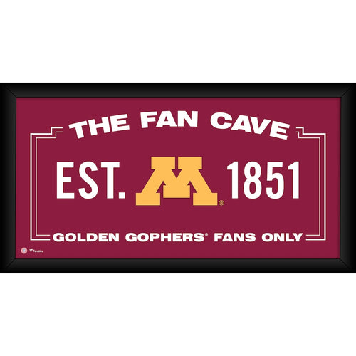 Minnesota Golden Gophers Framed 10'' x 20'' Fan Cave Collage