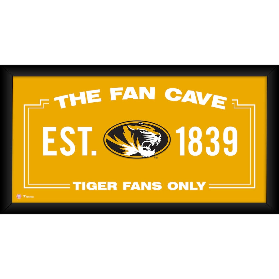 Missouri Tigers Framed 10'' x 20'' Fan Cave Collage