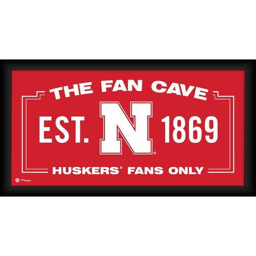 Nebraska Huskers Framed 10'' x 20'' Fan Cave Collage
