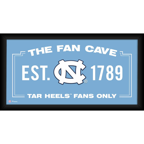 North Carolina Tar Heels Framed 10'' x 20'' Fan Cave Collage