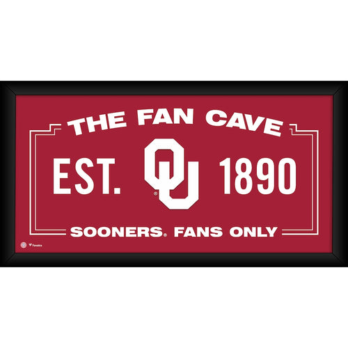 Oklahoma Sooners Framed 10'' x 20'' Fan Cave Collage