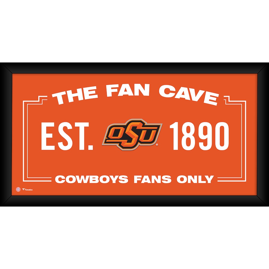 Oklahoma State Cowboys Framed 10'' x 20'' Fan Cave Collage
