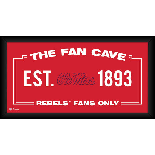 Ole Miss Rebels Framed 10'' x 20'' Fan Cave Collage