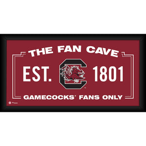 South Carolina Gamecocks Framed 10'' x 20'' Fan Cave Collage