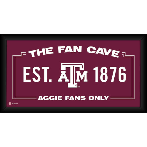 Texas A&M Aggies Framed 10'' x 20'' Fan Cave Collage