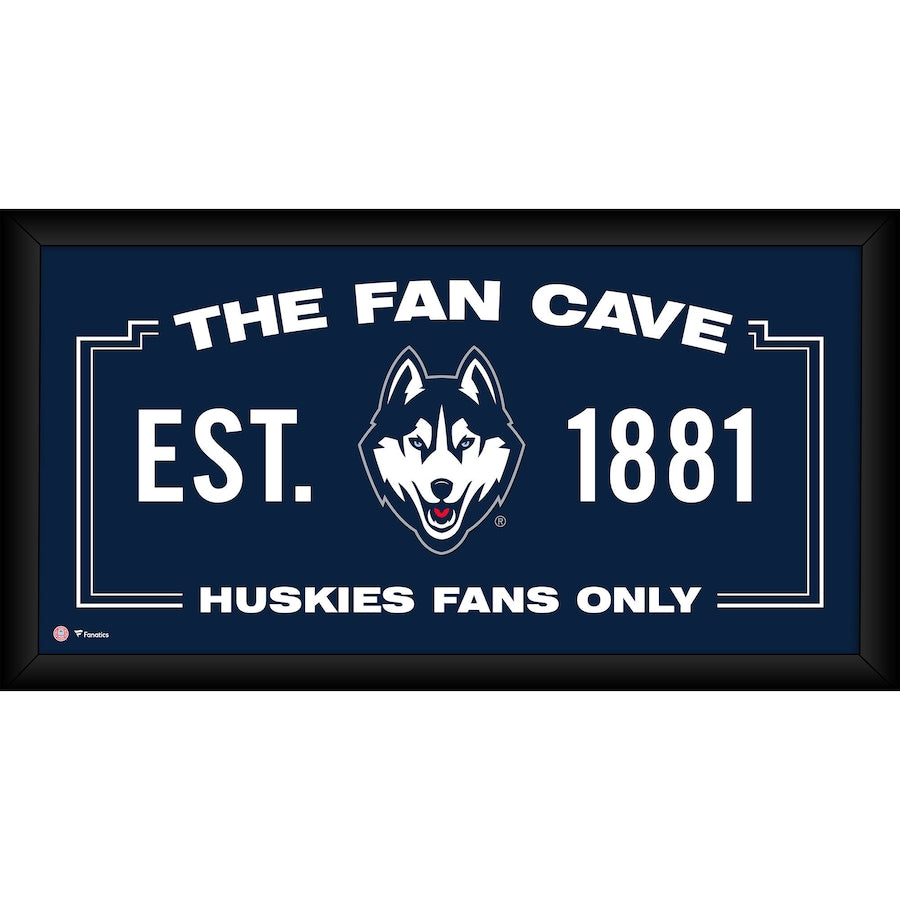 UConn Huskies Framed 10'' x 20'' Fan Cave Collage