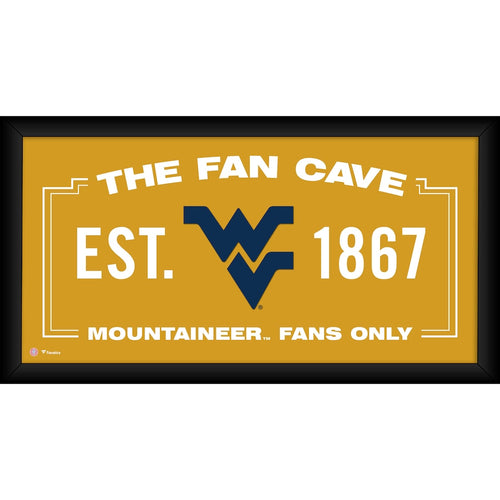 West Virginia Mountaineers Framed 10'' x 20'' Fan Cave Collage