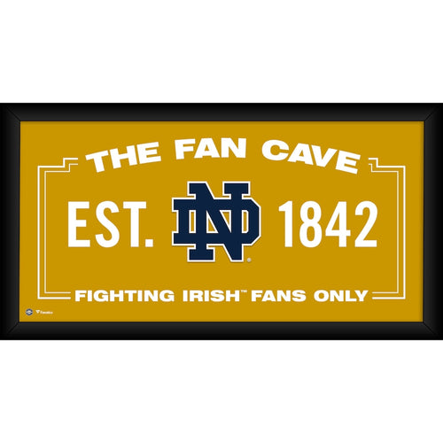 Notre Dame Fighting Irish Framed 10'' x 20'' Fan Cave Collage