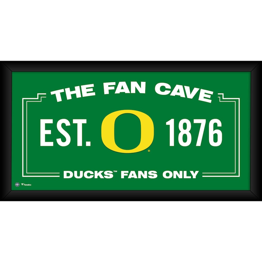 Oregon Ducks Framed 10'' x 20'' Fan Cave Collage
