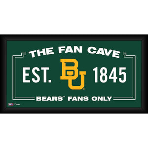 Baylor Bears Framed 10'' x 20'' Fan Cave Collage