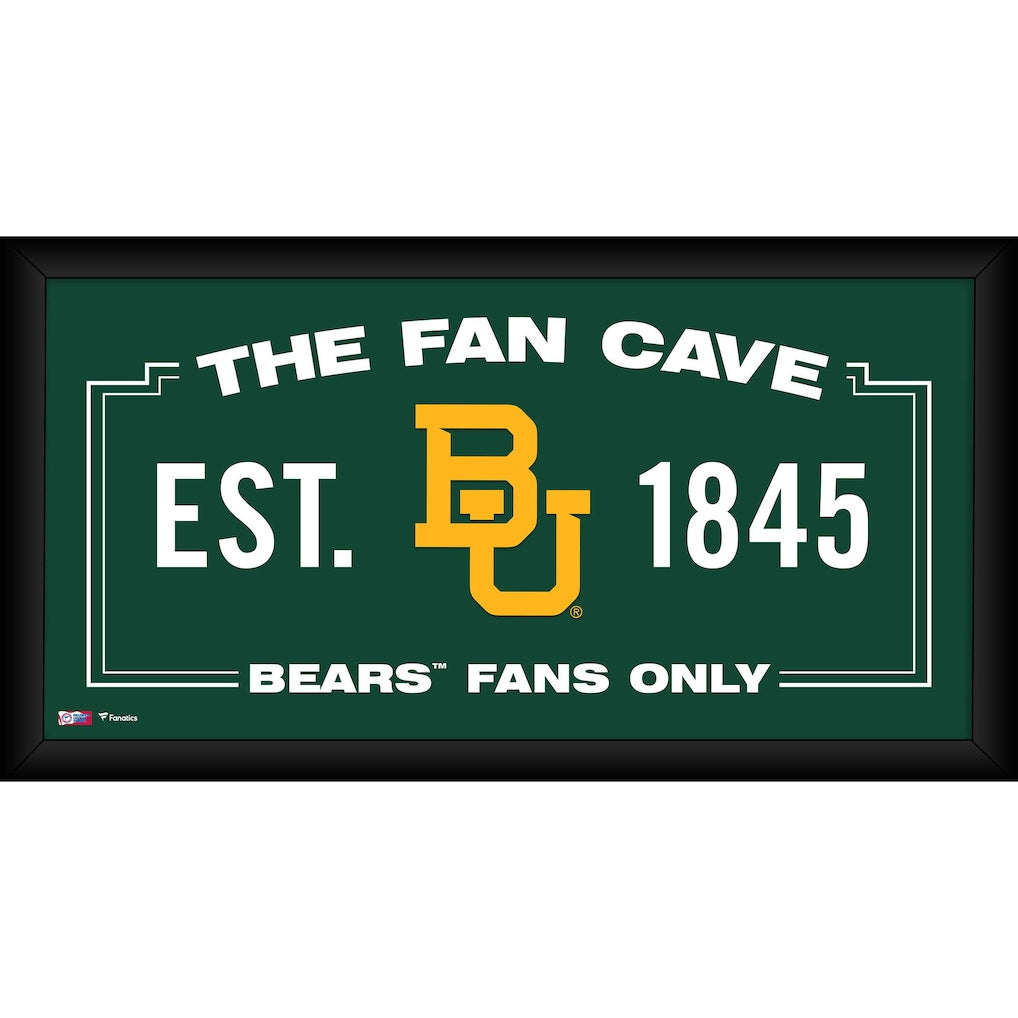 Baylor Bears Framed 10'' x 20'' Fan Cave Collage