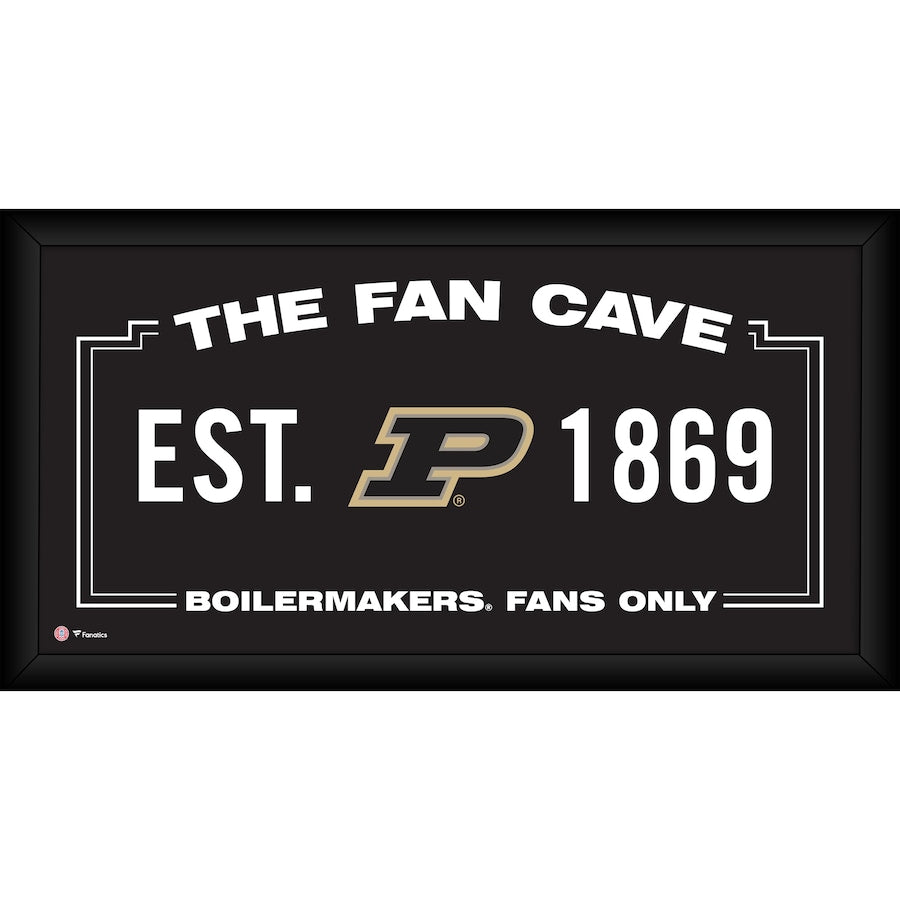 Purdue Boilermakers Framed 10'' x 20'' Fan Cave Collage