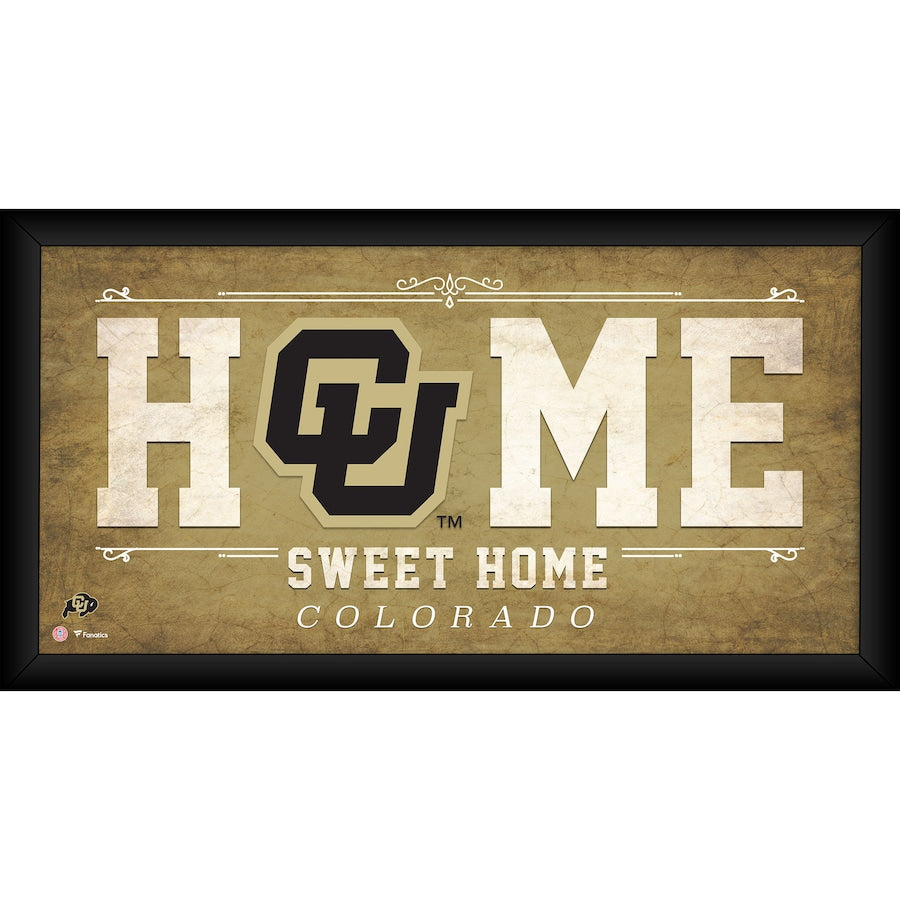 Colorado Buffaloes Framed 10'' x 20'' Home Sweet Home Collage